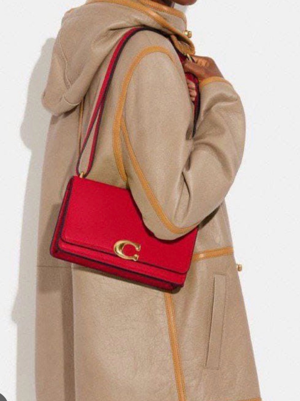 Coach Bandit Shoulder Bag in Bold Red CC416